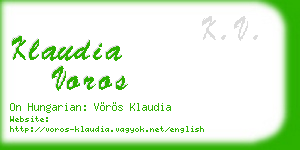 klaudia voros business card