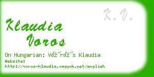 klaudia voros business card